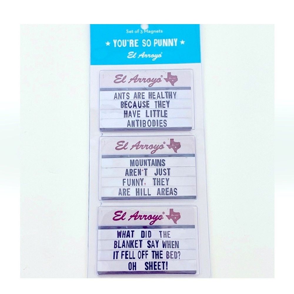 New EL ARROYO You’re So Punny Funny Home Decor Magnets